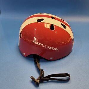 Red and White Radio Flyer Helmet